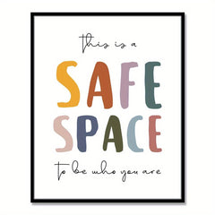 Safe Space Wall Hanging Therapy Office Wall Decor