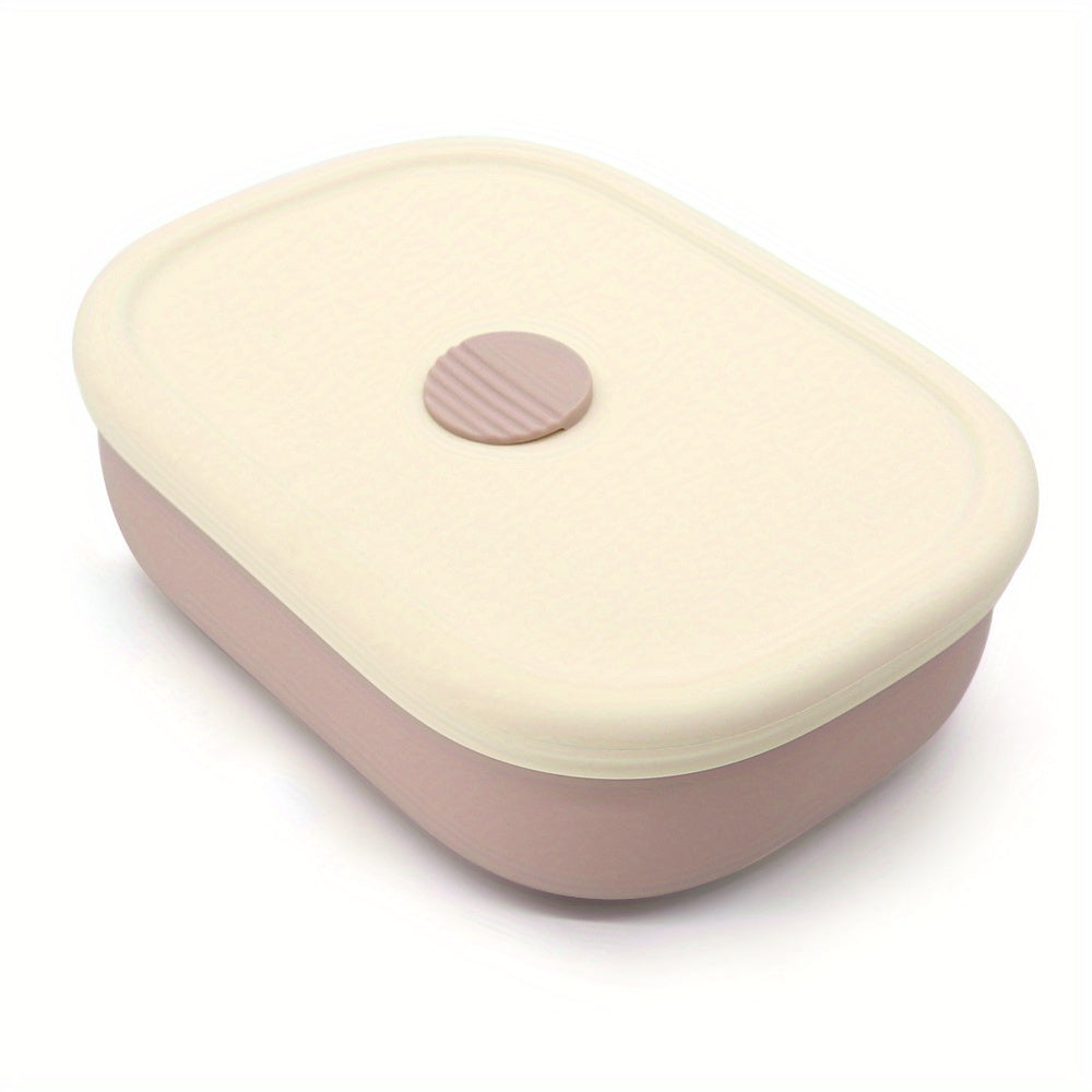 BPA Silicone Lunch Box 4 Compartments Reusable Bento Box Kids Adults