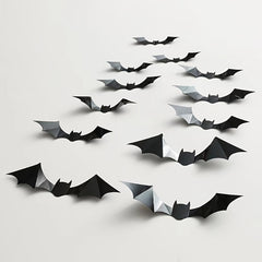 56pcs 3D Bat Sticker Halloween Party Decoration