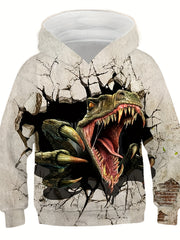 Dinosaur Halloween Boy's Hoodie Long Sleeve Pullover