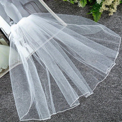 Short Bridal Veil Sheer Tulle Princess Style for Brides Weddings