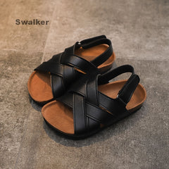 Swalker Boys Breathable Open Toe Sandals Comfortable Anti Slip Indoor Outdoor