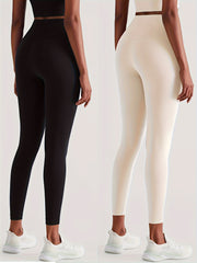 2Pcs High Stretch Slim Fit Yoga Leggings Womens Activewear