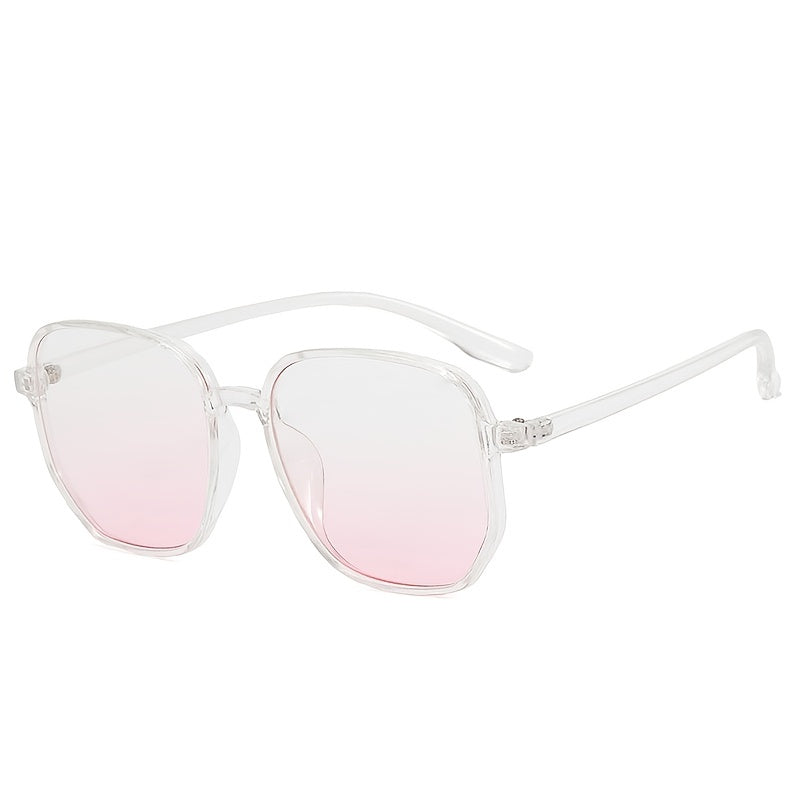 Square Casual Eyeglasses Gradient Women Driving Glasses
