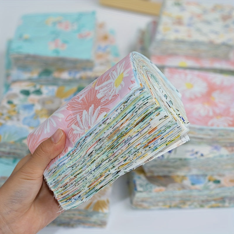 50Pcs Floral Cotton Fabric Bundle for DIY Craft Doll Clothes Sewing Patch