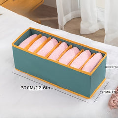 1pc Storage Box Fabric PP Board Divided Grid Finishing Bag Clothes Basket