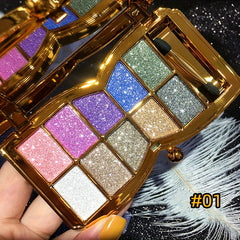 Sparkling Diamond Shimmer Eyeshadow Palette + Brush
