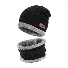 Kids Winter Hat & Scarf Set Plus Velvet Ear Protection
