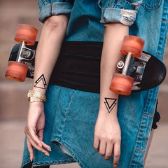 Triangle Couple Sisters Waterproof Tattoo Sticker