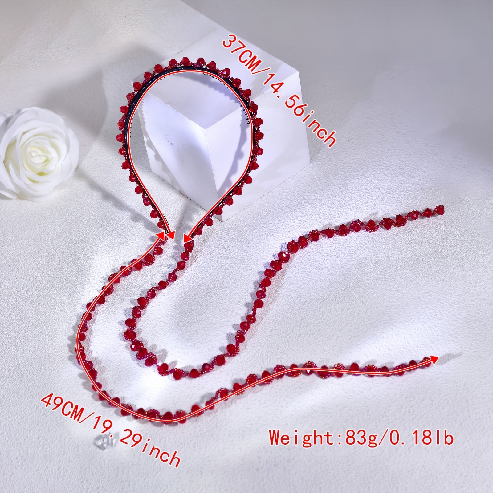 Beaded Tassel Hairband Crystal Headpiece for Weddings