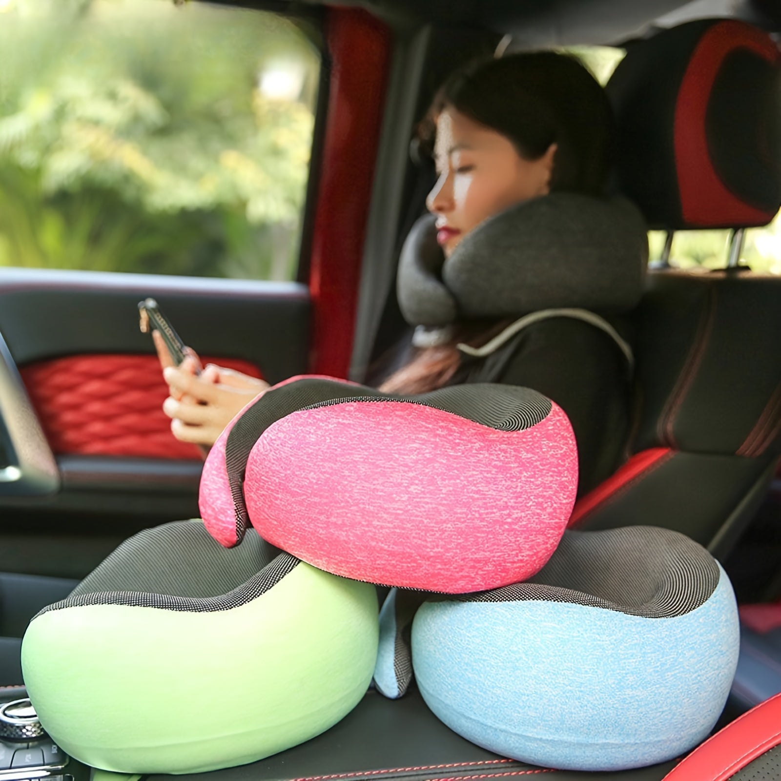 U Shaped Pillow Memory Cotton Neck Protector for Camping