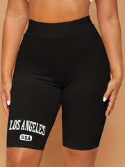 Los Angeles Print Short Leggings for Women