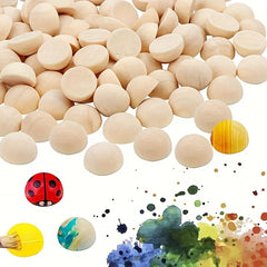 30pcs Natural Wooden Beads for Jewelry Making DIY Crafts