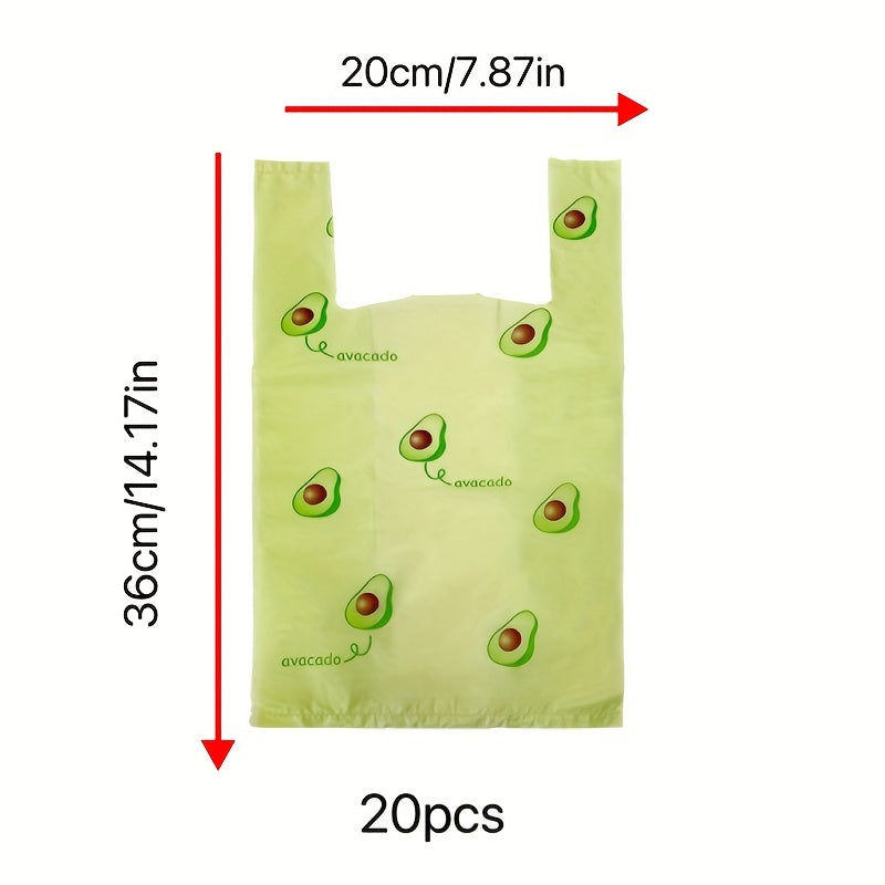 20pcs Portable Plastic Bag Shopping Net Food Packaging