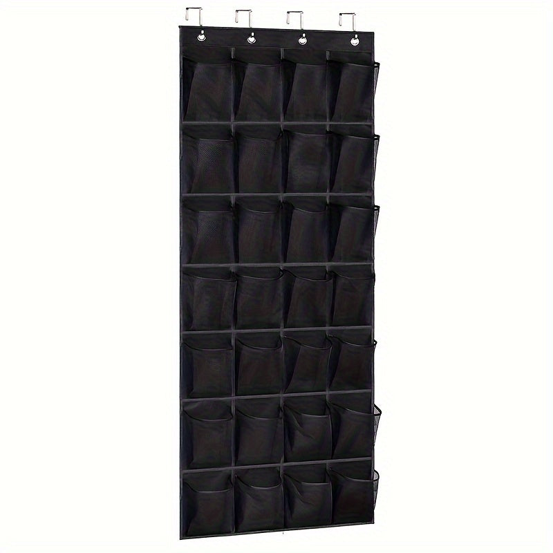 Over the Door Shoe Storage with 28 Deep Pockets and 4 Hooks