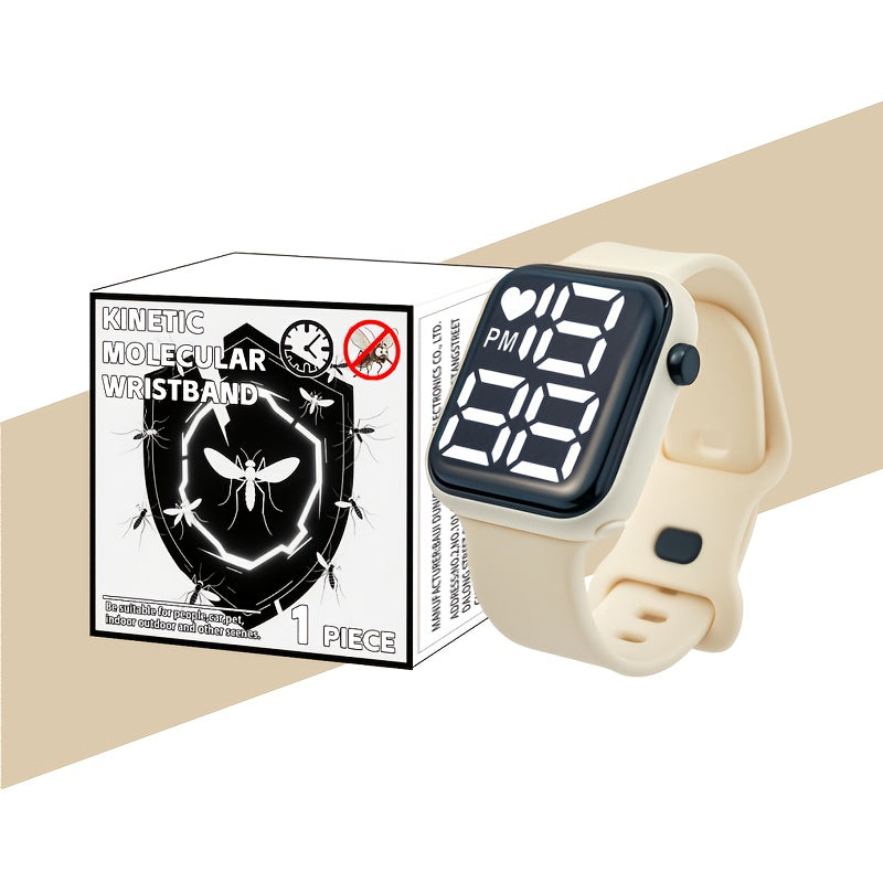 Square Digital Sports Watch Multifunctional Minimalist Light Student