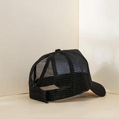 Snake Embroidery Mesh Baseball Cap Cotton Casual Sun Visor Hats Man Unisex