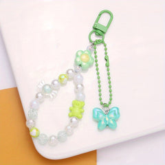 Crystal Butterfly & Bear Keychain - Sparkling Bag Accessory