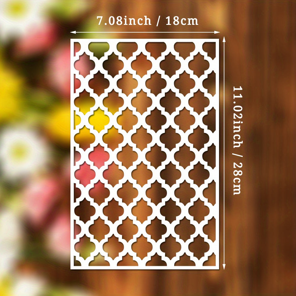 Reusable DIY Moroccan Geometric Wall Stencil for Painting