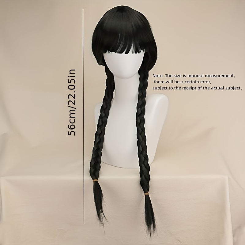 Cosplay Wigs Double Braid Synthetic Hair Replacement