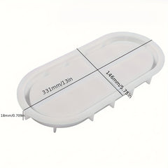 DIY Elliptical Flower Pot Base Storage Tray Silicone Mold