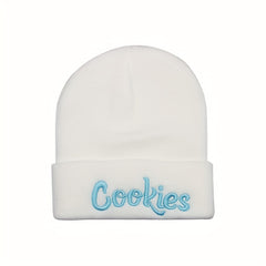 Letter Embroidered Beanie Hat - Stay Warm & Stylish