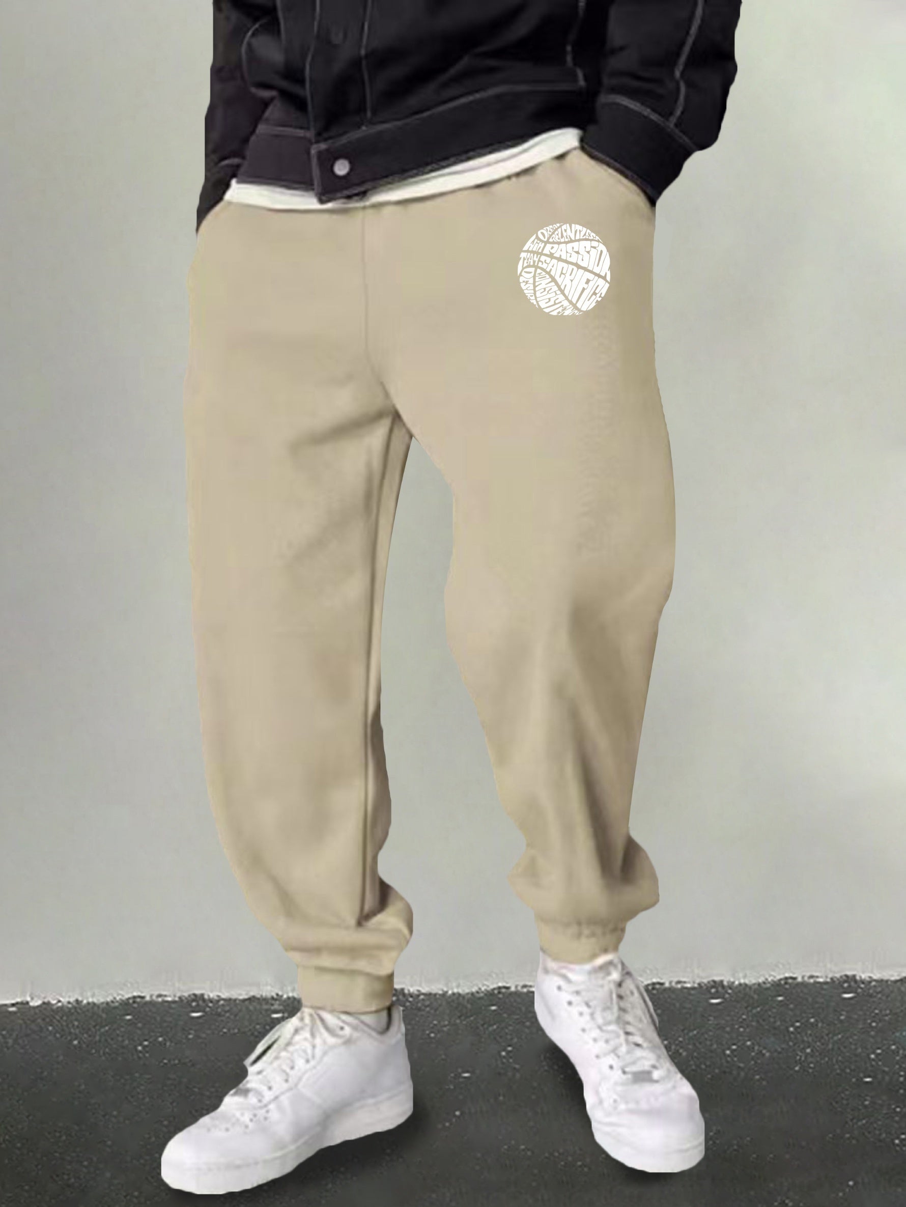 Men's Basketball Sweatpants Stretchable Loose Joggers Outdoor