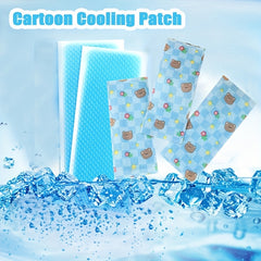 Kids Cartoon Cooling Stickers Baby Forehead Gel Pads