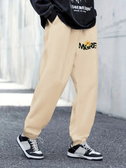 Stylish Letter Print Men's Sweatpants with Drawstring Jogger Pants