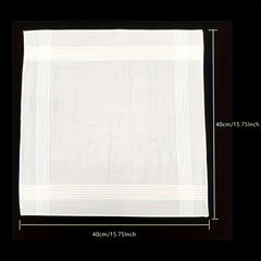 12 Pack Soft Polyester Woven Handkerchiefs Gift Set