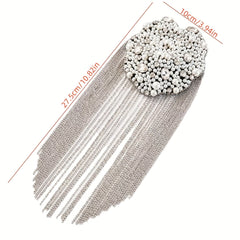 Rhinestone Tassel Shoulder Decoration for Suits & Costumes