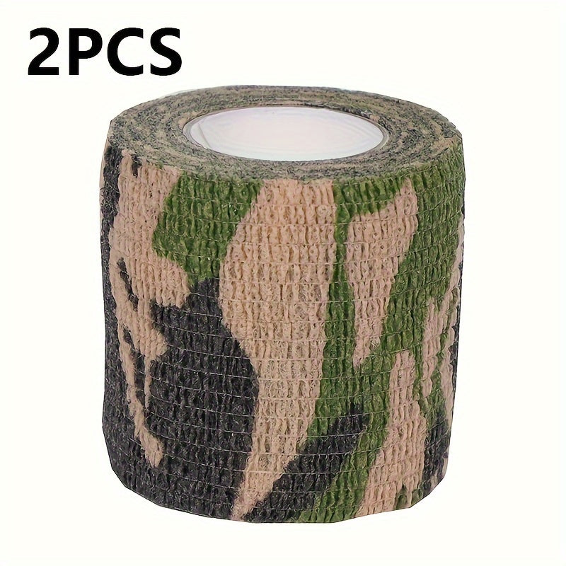Camouflage Adhesive Tape Wrap Stretch Elastic Bandage Flashlight