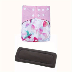 1pc Reusable Baby Diaper Adjustable Washable Diaper with Bamboo Charcoal Insert
