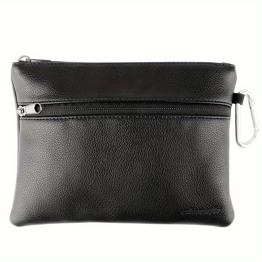 1pc Golf Bag Portable Multifunctional Tool Bag PU Waist Bag with Carabiner