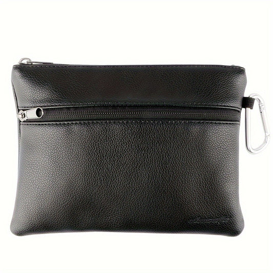 1pc Golf Bag Portable Multifunctional Tool Bag PU Waist Bag with Carabiner