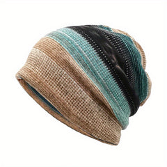 Unisex Striped Beanie Hat for Outdoor Cycling