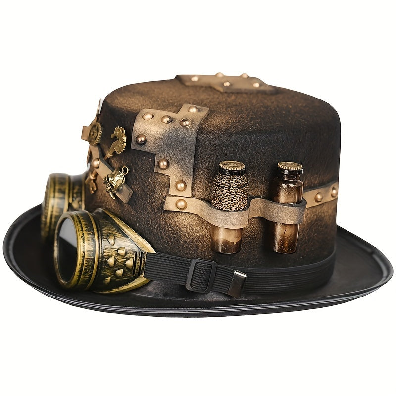 Steam Punk Hat For Kids Glasses Detachable Gothic Role Cosp