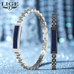 LIGE Smart Bracelet Square Watch Step Counting Alarm Clock Remote Camera