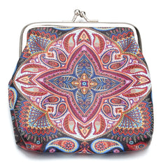 Ethnic Style Coin Purse Geometric Pattern Small Wallet Girl s Bank Card Bag