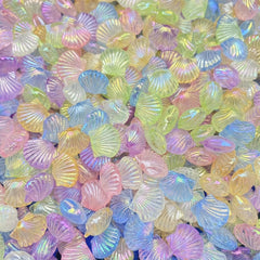35pcs Transparent Colored Shell Beads Bulk for DIY Bracelets Necklaces