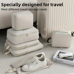 6-Piece Diaper Bag Organizer Set - Portable Travel Packing Cubes
