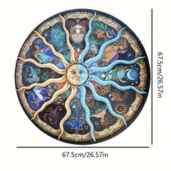 1000pcs Zodiac Puzzle Round Star Chart with Constellation Illustrations