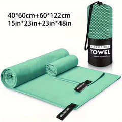 2 Pack Microfiber Travel Towel Quick Dry Towel Camping Beach Towel