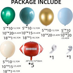 160pcs Rugby Balloons Arch Garland Kit for Sports Rugby Theme Party