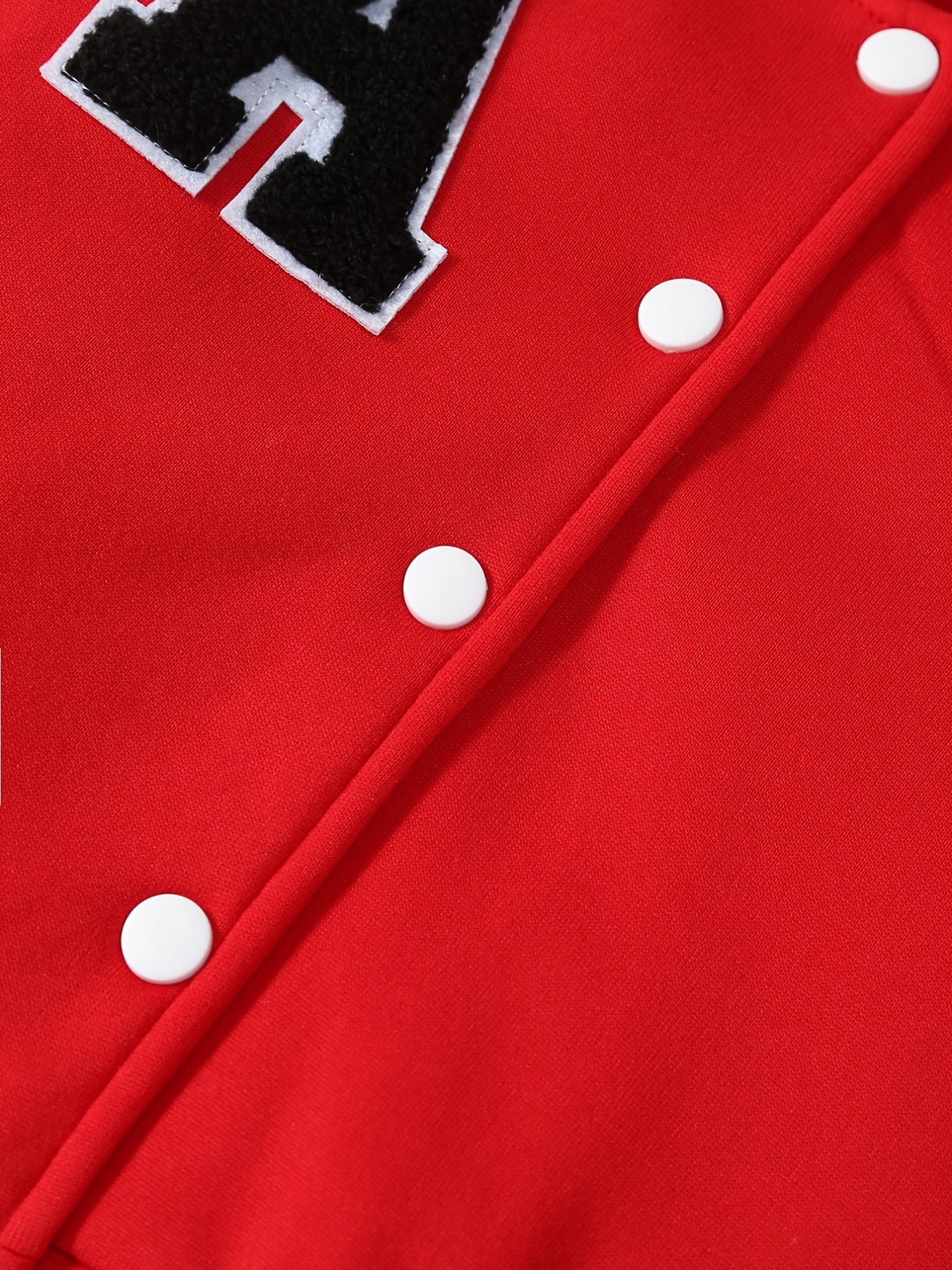 Boys Varsity Jacket Long Sleeve Letter Graphic Baseball Collar Embroidered Block