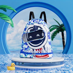 Waterproof Swimming Bag Beach Backpack Kids Dry Wet Storage Cartoon Astronaut