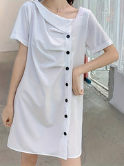 Two Piece Set Short Sleeve T shirt & Belted Skirt Women's Clothing