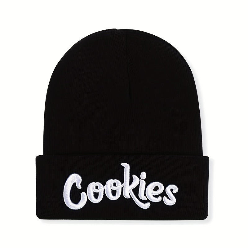 Letter Cookies Embroidered Knitted Hat Woolen Hat Pullover Warm Cold Hat