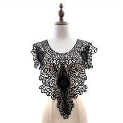 1pc Flower Embroidery Lace Fabric Trim Ribbon DIY Sewing Bridal Applique Collar