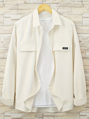 Men's Casual Long Sleeve Button Up Shirt with Chest Pocket